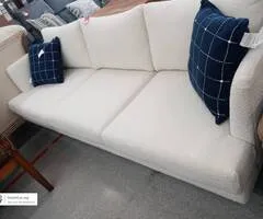 Cream twill sofa