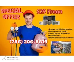 $29 FREON  AC SERVICE AIR CONDITIONING REPAIR A/C DUCT/ CLEANING